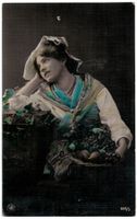 Romantik - Junge Dame mit Früchtekorb