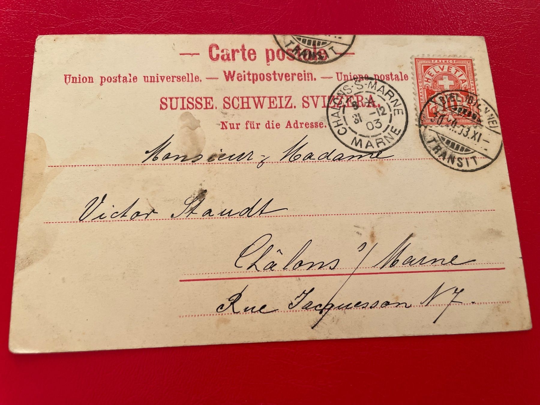 Cartoline postali: 1903 // Biel Bahnhofstrasse – Usato da St-Légier-La Chiésaz venduto da Theo005 1