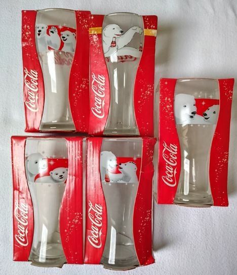 Tasses: 5 Coca Cola Tassen mit Eisbären – Neuf avec emballage d'origine à Basel par Dan_BS 1