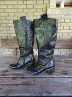 Schwarze echt Leder Stiefel von Mos Italy Gr. 36 - 230543