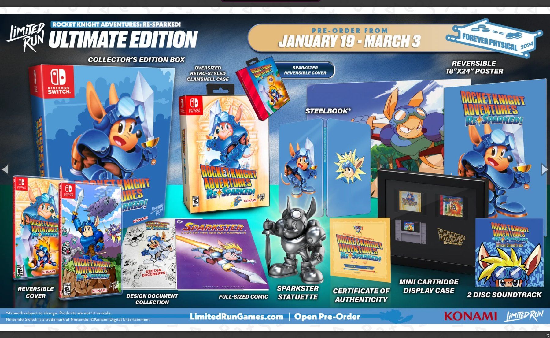 Giochi: Rocket Knight / Sparkster Resparked ULTIMATE Switch NEU LRG – Nuovo e nell'imballaggio originale da Lyss venduto da Famicom