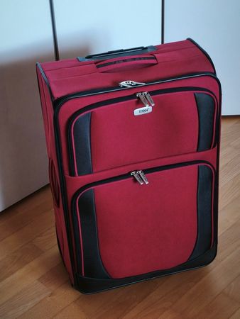 Reisekoffer 60 Liter , Titan, rot