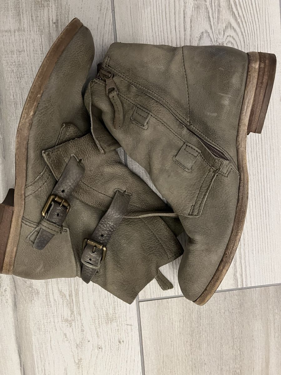 Scarpe da donna: Stivaletto di pelle - verde – Usato da Ascona venduto da babsylove 3
