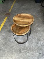 Holz Beistelltisch im Industrie Design, Vintage Look!