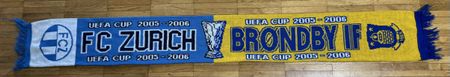 FC Zürich & Bröndby IF Schal, UEFA Cup 2005-2006 Top!