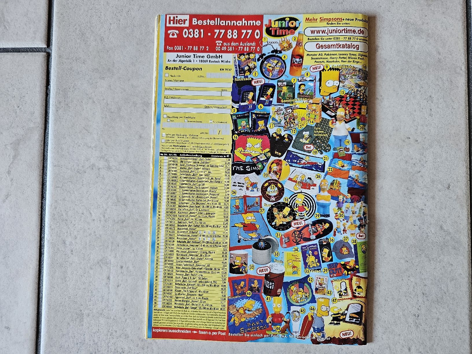 BD: Simpsons  Comic  -  Heft #67 – D'occasion à Schneisingen par backstore24 1