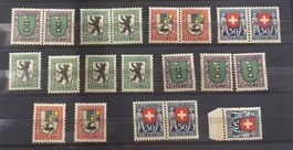 Pro Juventute 1925; Serie postfrische Paare/Einzelmarken