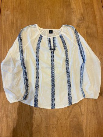 Bluse GAP weiss blau 12 Y Griechenland