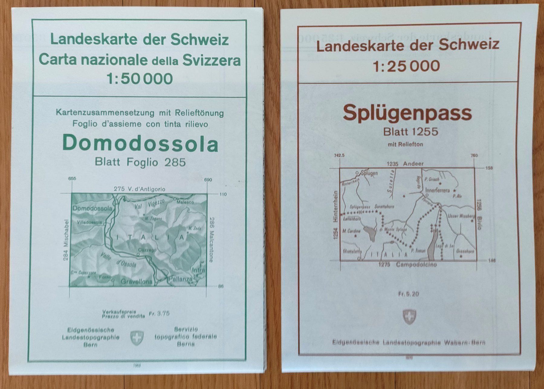Landkarten & Atlanten: Konvolut Landkarten – Gebraucht aus Sigriswil von Ricola1977