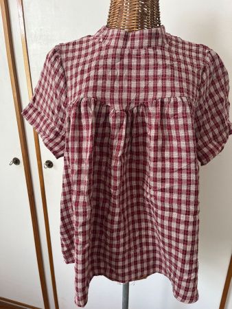 karierte Bluse Gr. 40