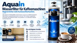 Aquain V3 Wasserfilter für Kaffeemaschinen  regenerierbar