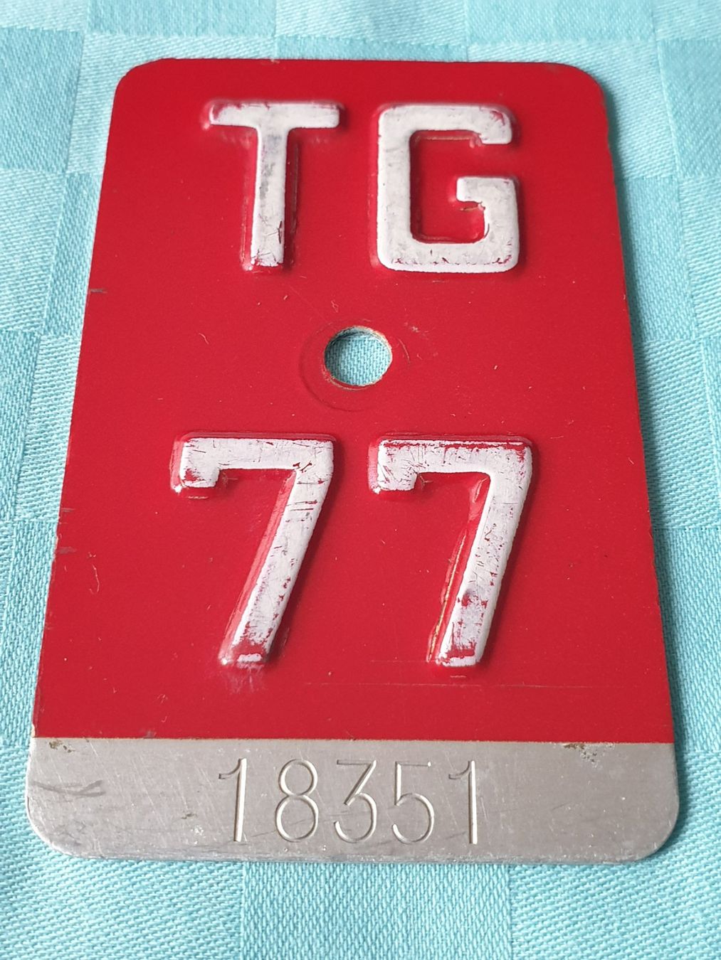 Insegne: Velonummer TG 77 – Usato da Mörschwil venduto da spirspi