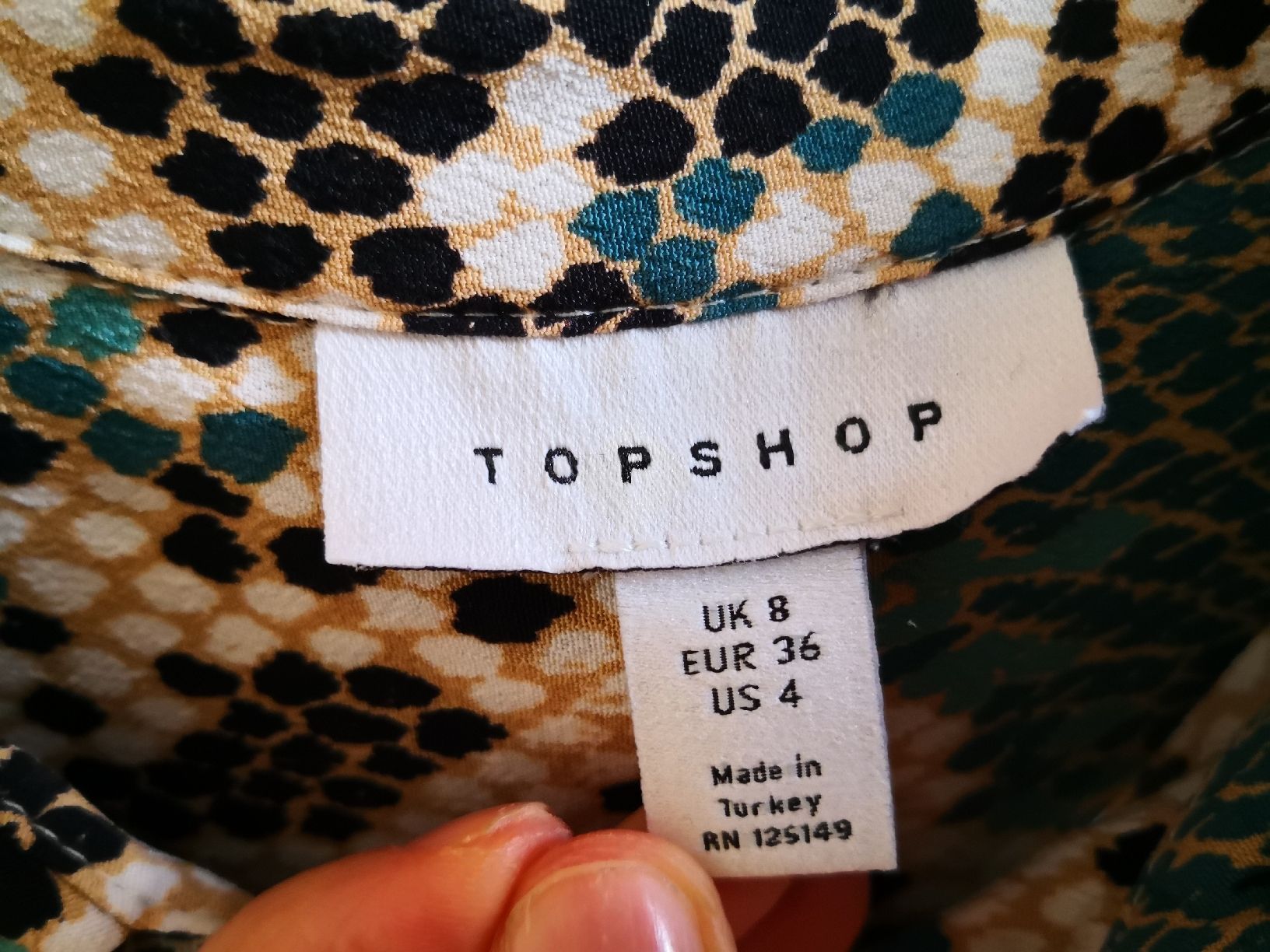 Topshop Blusen: Bluse mit Pythonprint von Topshop, Gr. 36 – Gebraucht aus Wädenswil von coconut1289 2