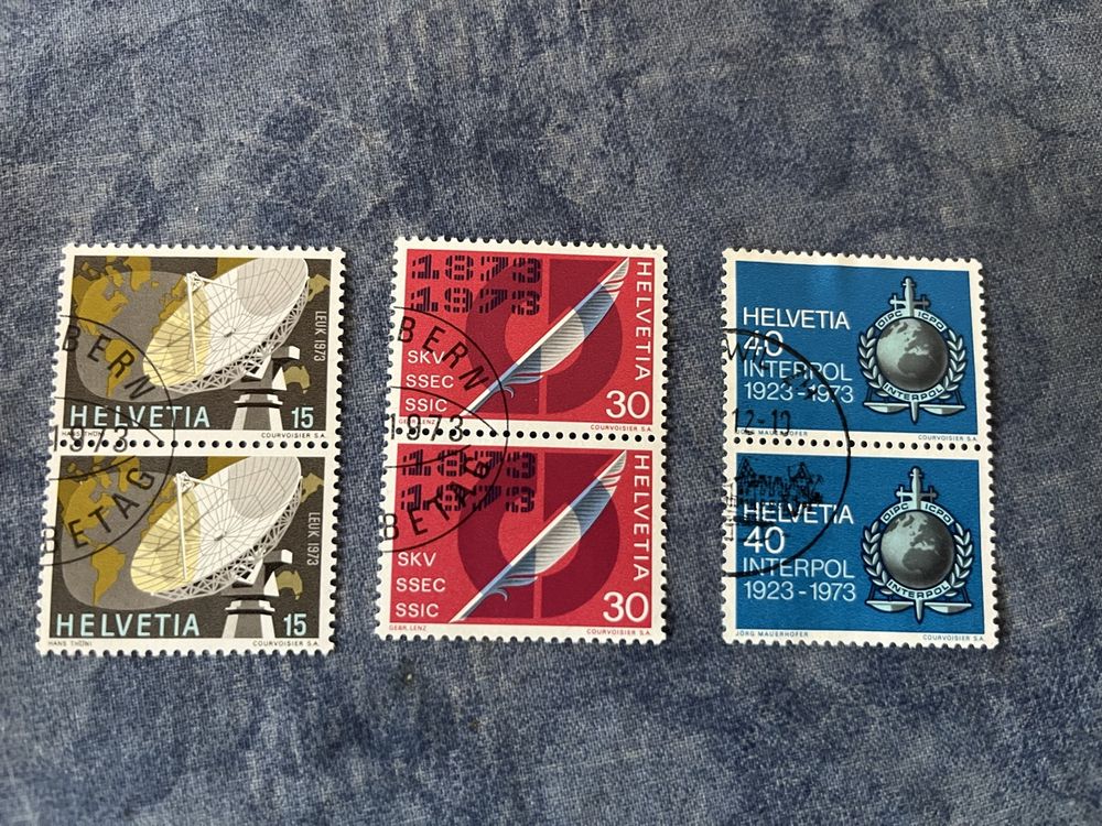 Tutti i francobolli: Timbres suisse série courante année 1973 – Usato da Châtel-St-Denis venduto da Vaillant1 1