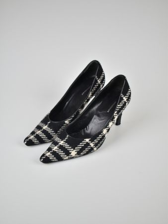 Burberry Pumps Gr.38, Stoff/Leder
