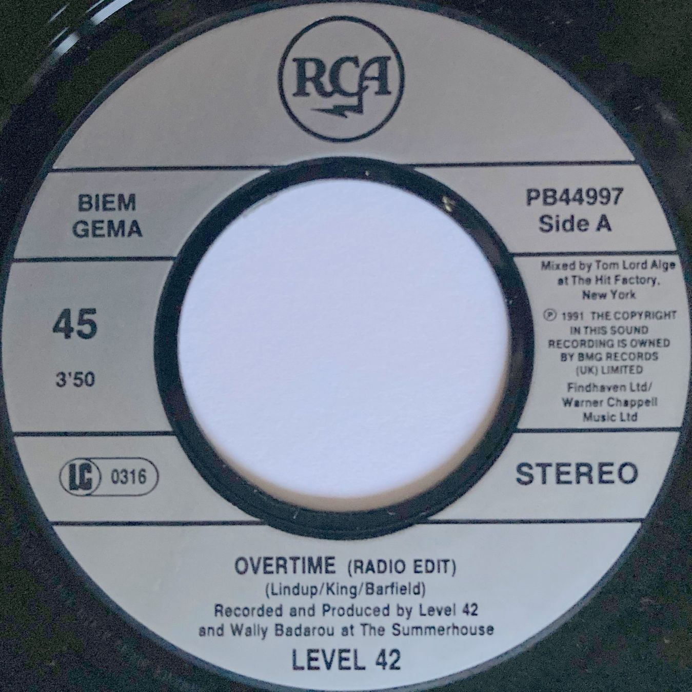 Dischi in vinile: LEVEL 42 - OVERTIME (RADIO EDIT) – Usato da Bottens venduto da hotter-than-hell 2