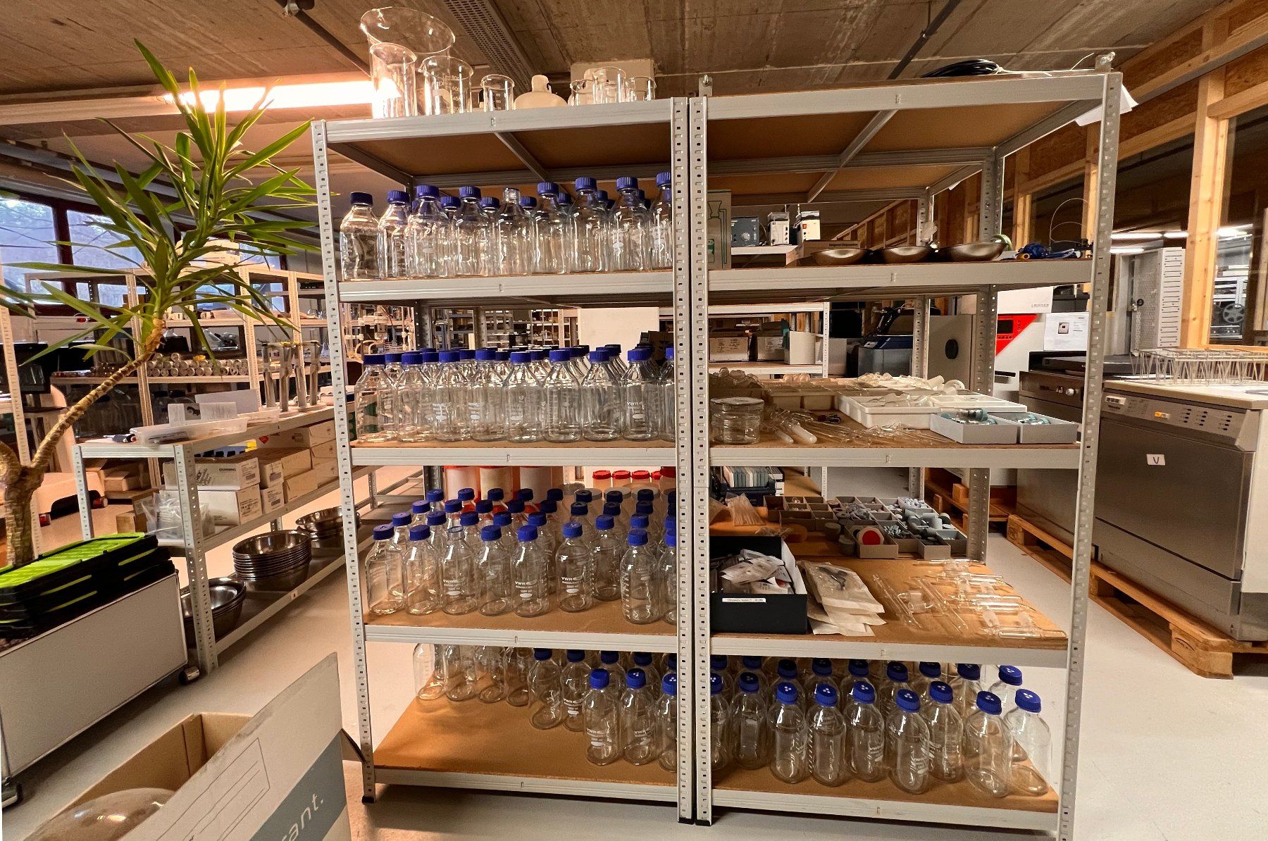 Schott Gläser: Laborglas Erlenmeyerkolben 100ml ohne Schliff – Gebraucht aus Hölstein von  7