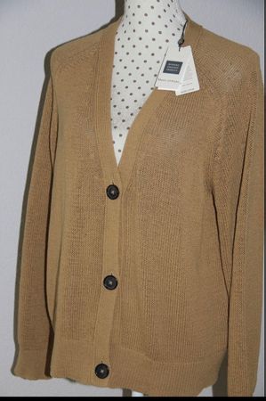MARCO POLO Strickjacke Leicht Sommer Cognac Braun Oversized