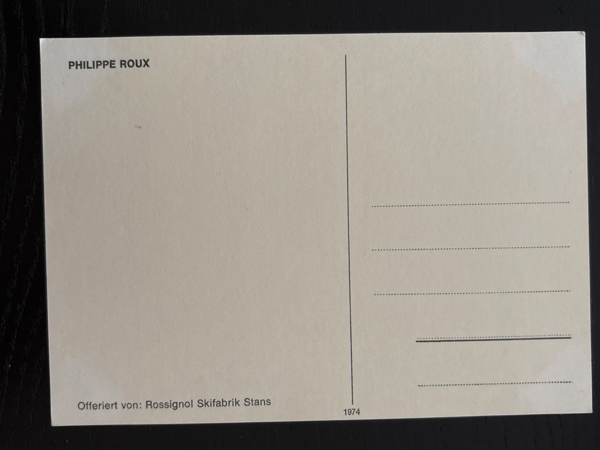 Autografi: Signierte Philippe Roux Ski Postkarte 1974 – Usato da Uetendorf venduto da hoisle 1