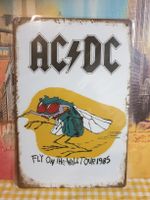 AC/DC Blechschild "Fly on the Wall Tour 1985", Neu!