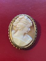 Kamee Brosche  Damenportrait antiker Schmuck