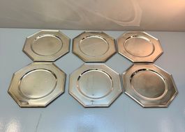 6x TELLER „SILBER“ AB 1.-!!!