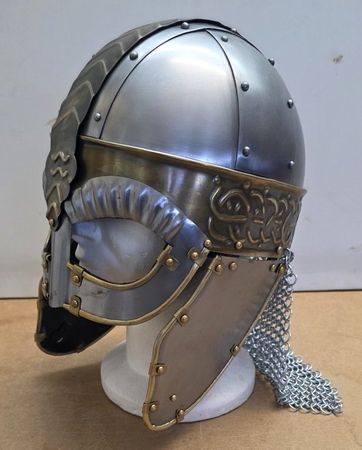 Wikinger Brillenhelm Beowulf mit Kettenbrünne Ø 60 cm