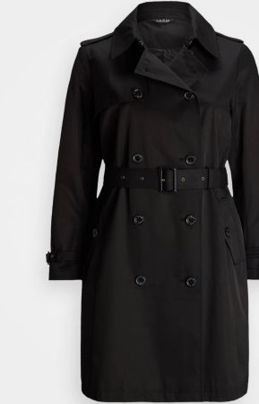 Ralph Lauren Trenchcoat Coat schwarz Gr. 54 - 56 / 3X NEU