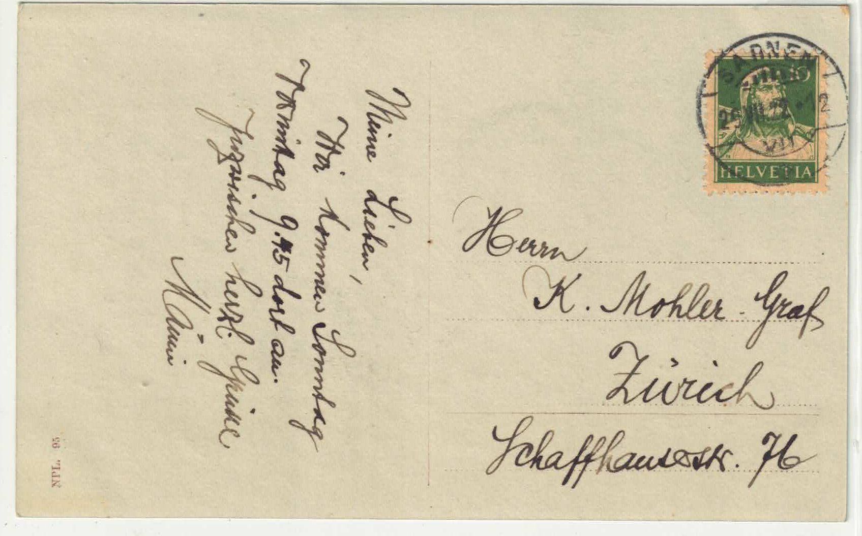 Cartoline postali: Sarnen mit Stanserhorn – Usato da Ettingen venduto da Kartenplanet 1