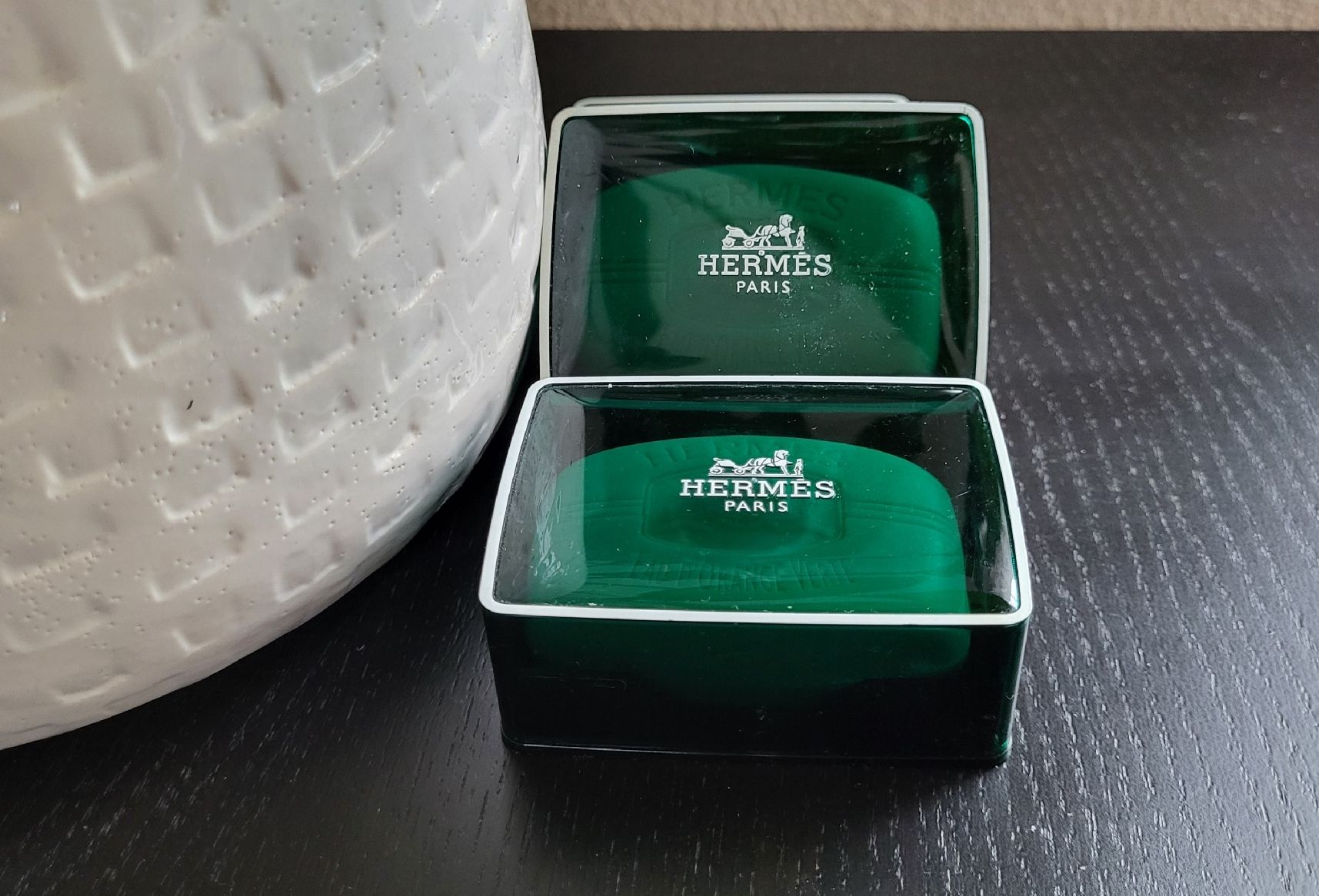 Hermès Doccia: 2x50g Hermès Seife Eau d'Orange Verte – Nuovo e nell'imballaggio originale da Schindellegi venduto da Maidli8834 1