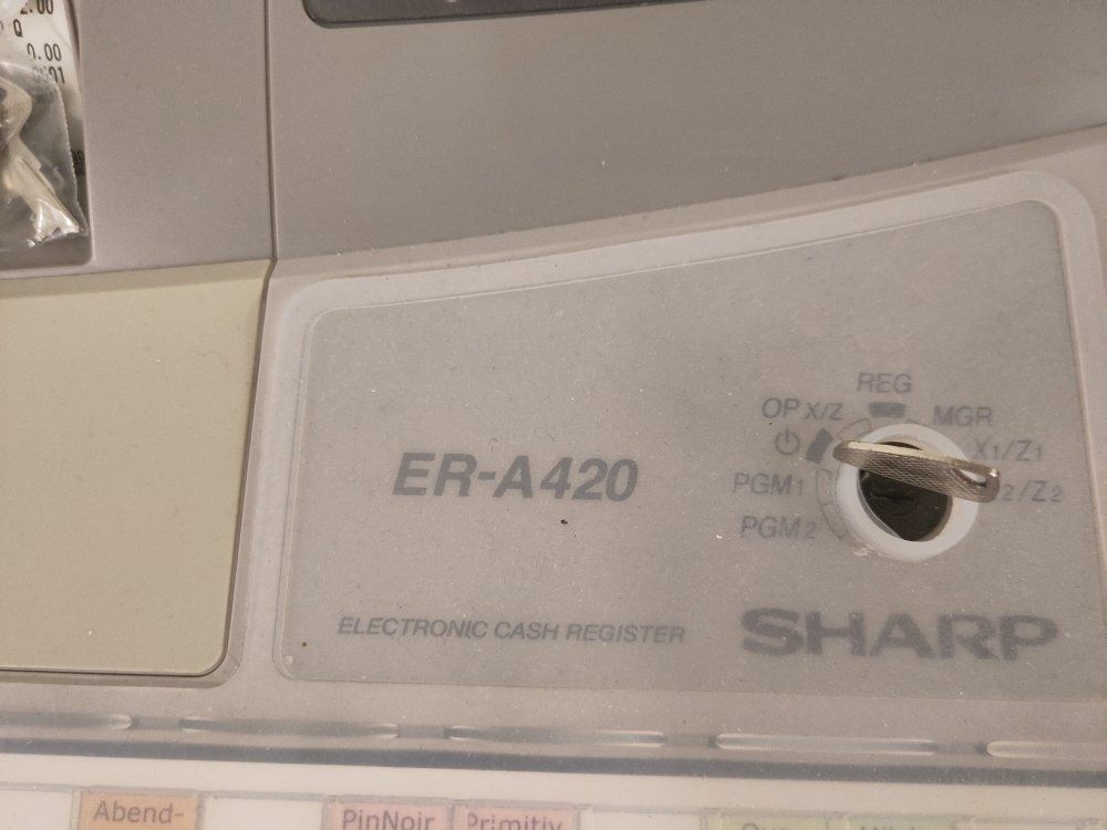 Sharp Registratore di cassa: Registrierkasse SHARP ER-A420 – Usato da Evilard venduto da inf_9ff9 1