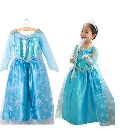 Kostüme: Kleid Elsa die Eiskönigin Frozen – Neu und originalverpackt aus Gurmels von Swisspod 1