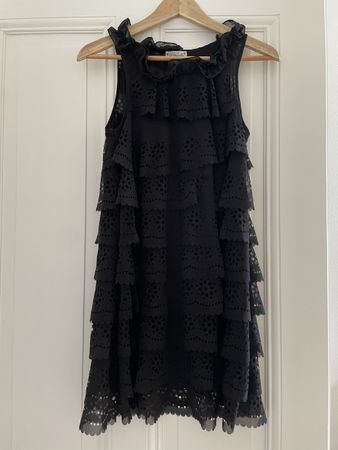 Sommerliches, schwarzes Spitzenkleid, Gr. 36, Top Zustand
