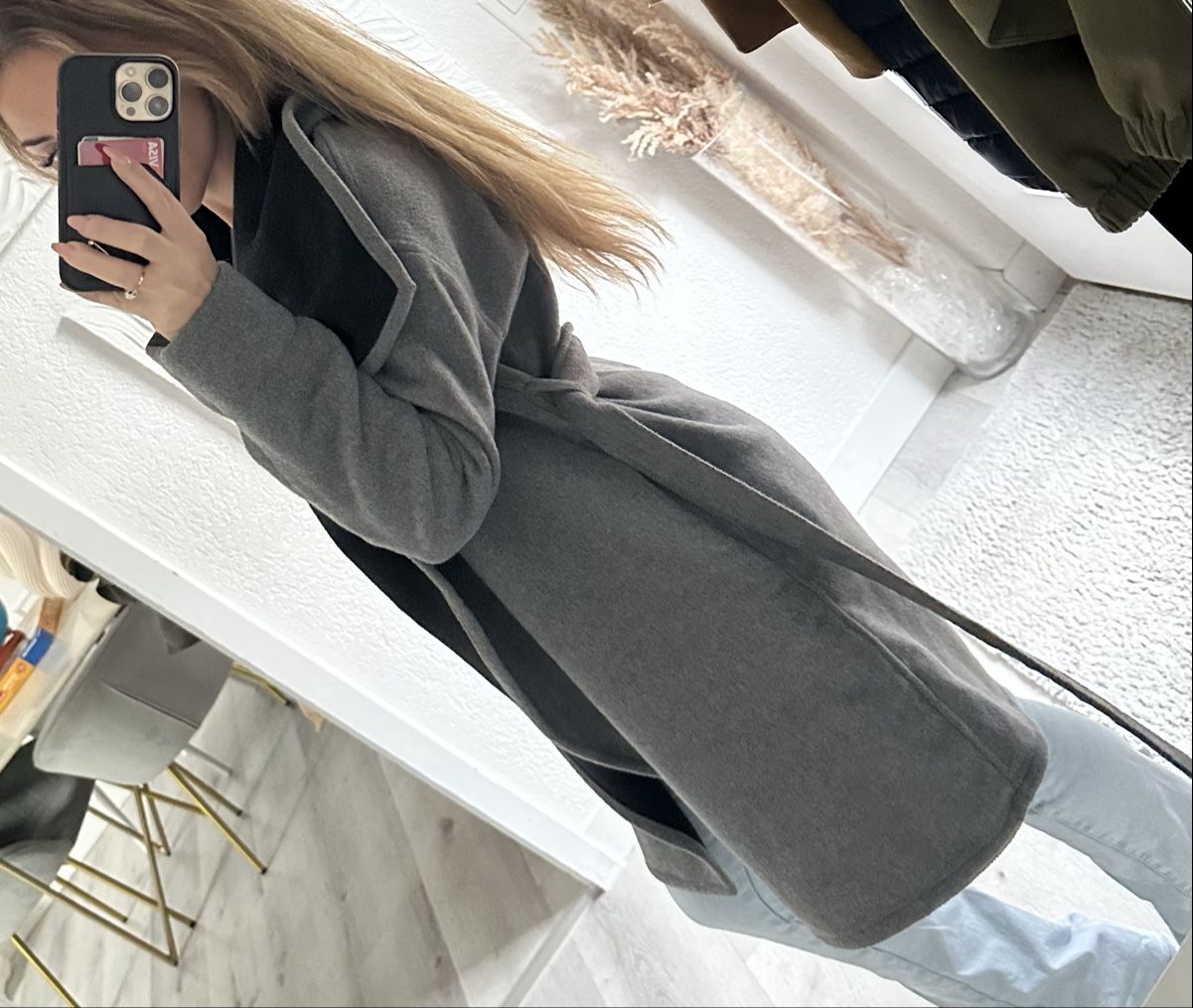 Manor Mäntel: Warmer Mantel, Grau/Schwarz – Gebraucht aus Frick von Soleil4658 1