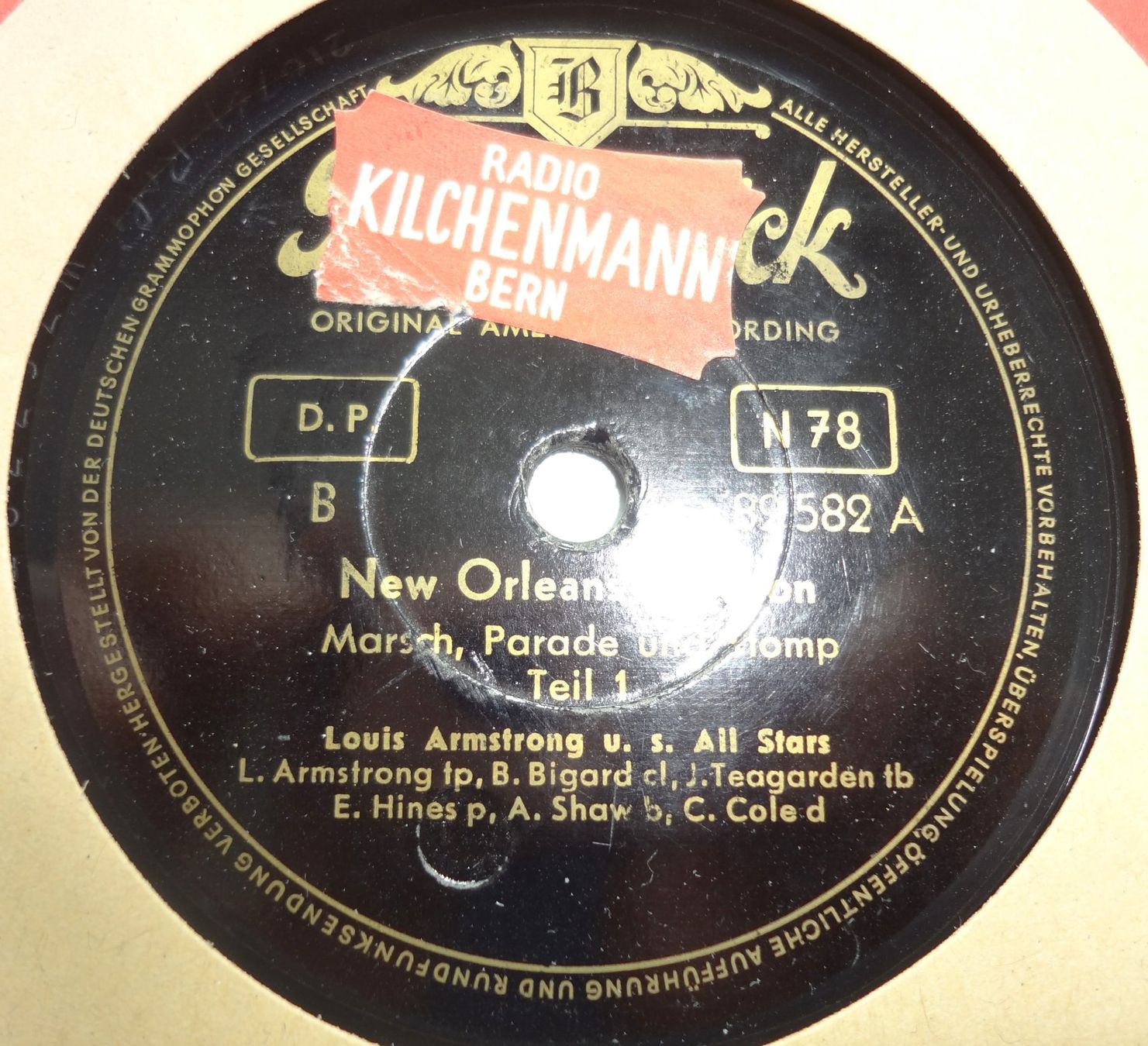 Schallplatten: Louis Armstrong, legendäre Schellackplatte – Gebraucht aus Hemishofen von Phonomandy 1