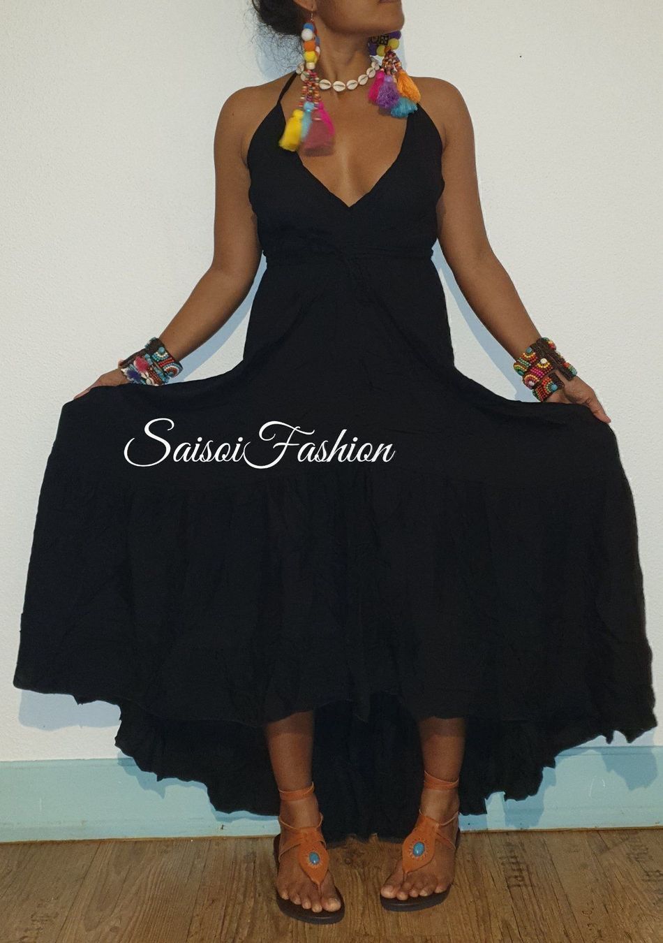 Vestiti: Sommer Boho,Strand black Maxikleid XS-L – Nuovo e nell'imballaggio originale da Ebmatingen venduto da SaisoiFashion 8
