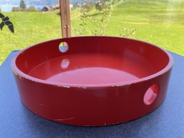Serviertablett Rot Oberaichen Designer Vintage Look