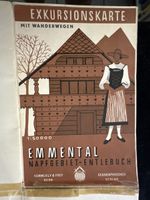 Vintage Wanderkarte Emmental, 1:50000, guter Zustand