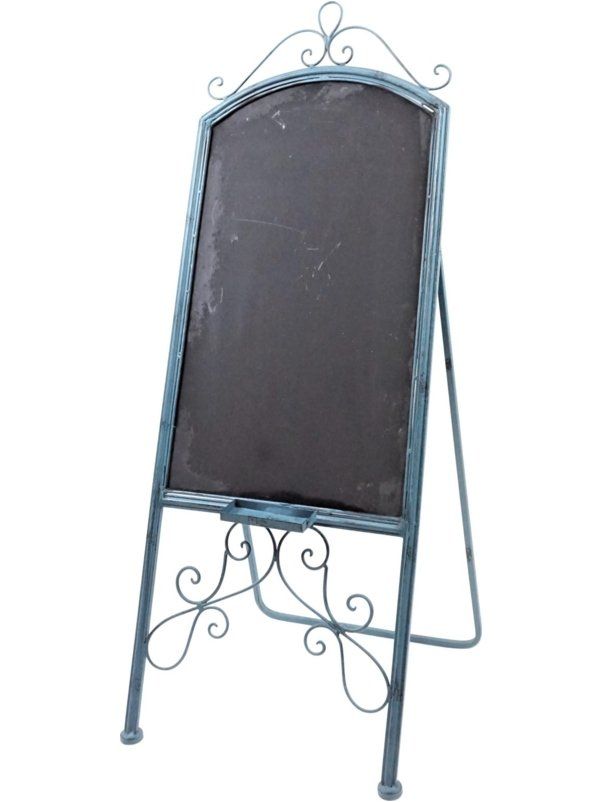 Allestimento di negozi e stand fieristici: Hoff Interieur Tafel Ständer Shabby Chic Eisen aqua schwarz – Nuovo e nell'imballaggio originale da Zürich venduto da rar_b2y9