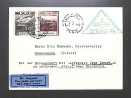 1930 ZEPPELINPOST Liechtentstein GRAF ZEPPELIN OSTSEEFAHRT