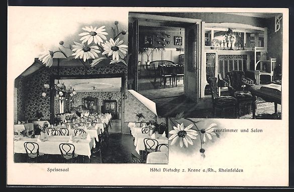 Cartoline postali: Rheinfelden, Hotel Dietschy z. Krone a.  – Usato da Berlin venduto da bartko-reher