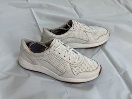 Clarks Leather Trainers Sneakers Size 41.5 white NP 120 Fr!