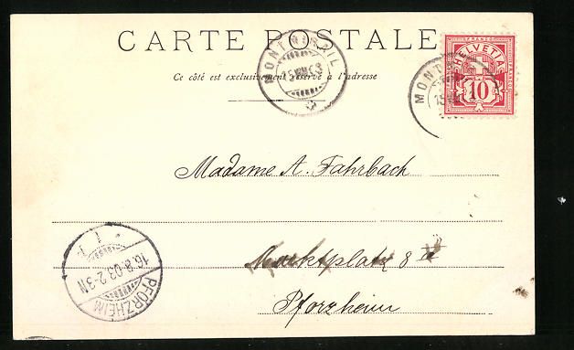 Cartoline postali: AK Montmirail, Ortsansicht, 1903 – Usato da Berlin venduto da bartko-reher 1