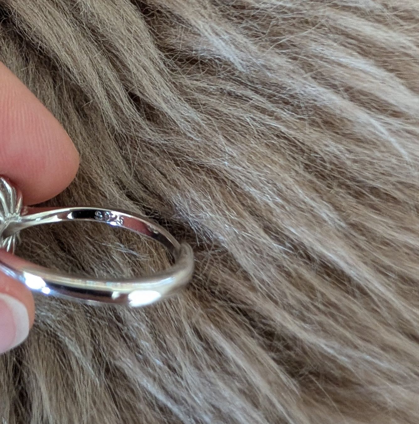 Anelli: Fingerring mit Mossanit Silber 925 – Usato da Appenzell venduto da Pontigui2007 2