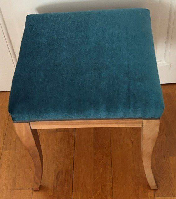 Sgabelli: Hocker, neu gepolstert, petrol-blau – Usato da Basel venduto da machplatz 2