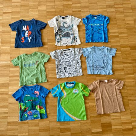 9er Set Jungen T-Shirts Gr. 104-110 (Disney, H&M, Smyk)
