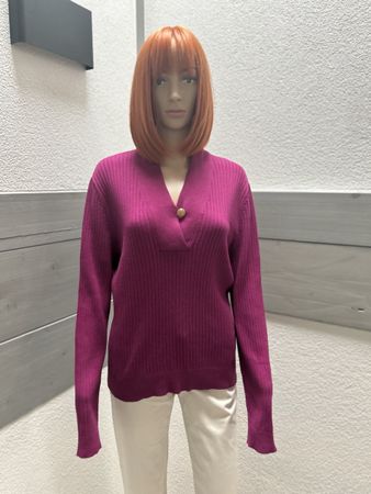 Lauren Ralph Lauren Ribbed Pullover Purple Size XL