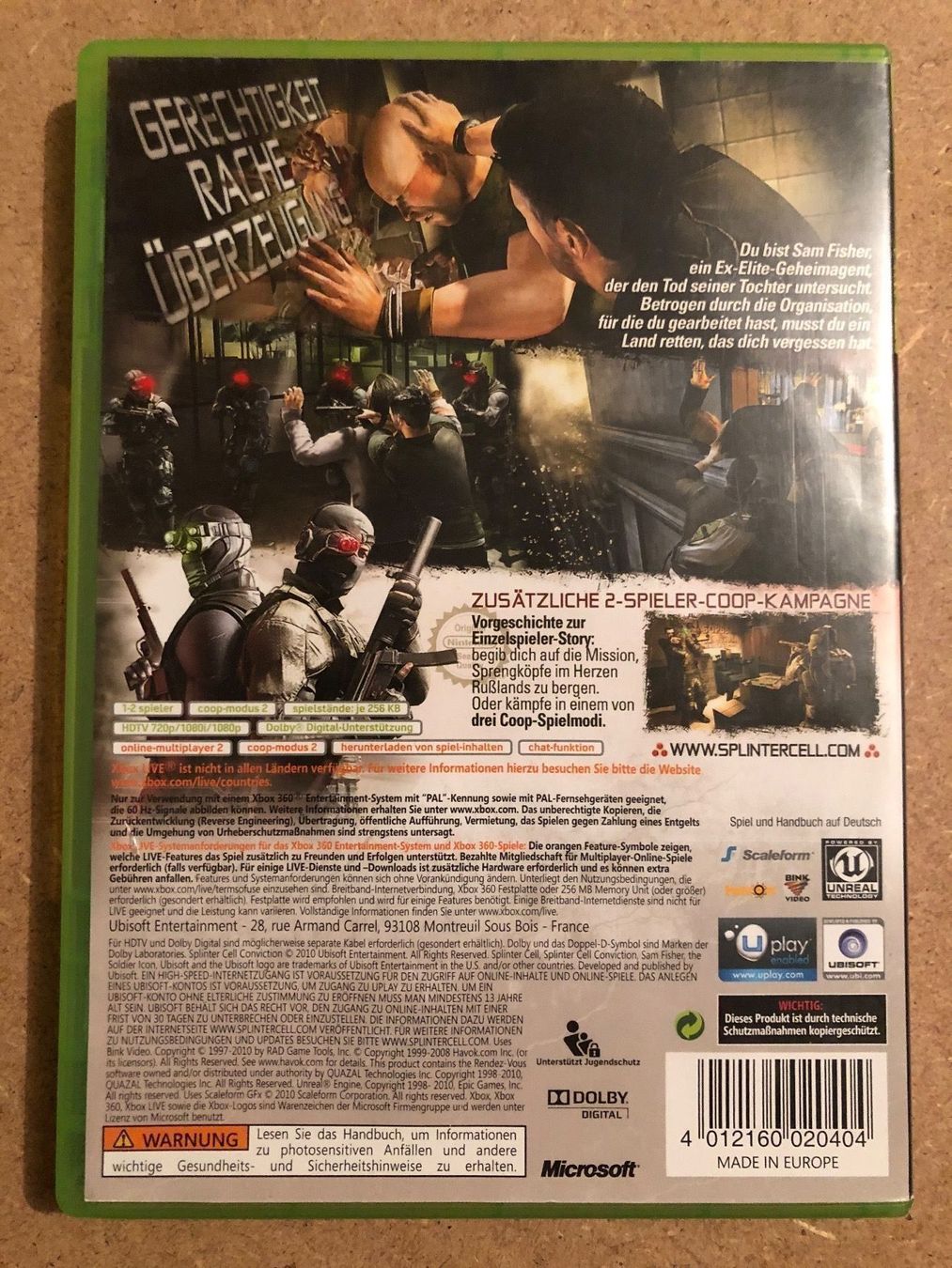 Jeux: Splinter Cell Conviction Xbox 360 – D'occasion à Kestenholz par Mad18 1