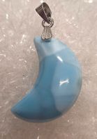 🌊 Larimar Mond 💙 Karibik Edelstein Anhänger C