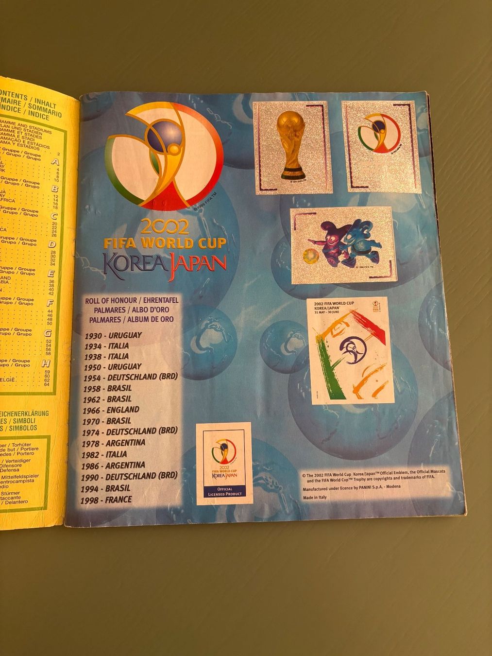 Panini Album: Panini-Heft WM 2002 / Korea Japan – Usato da Zürich venduto da jimmy_12 1